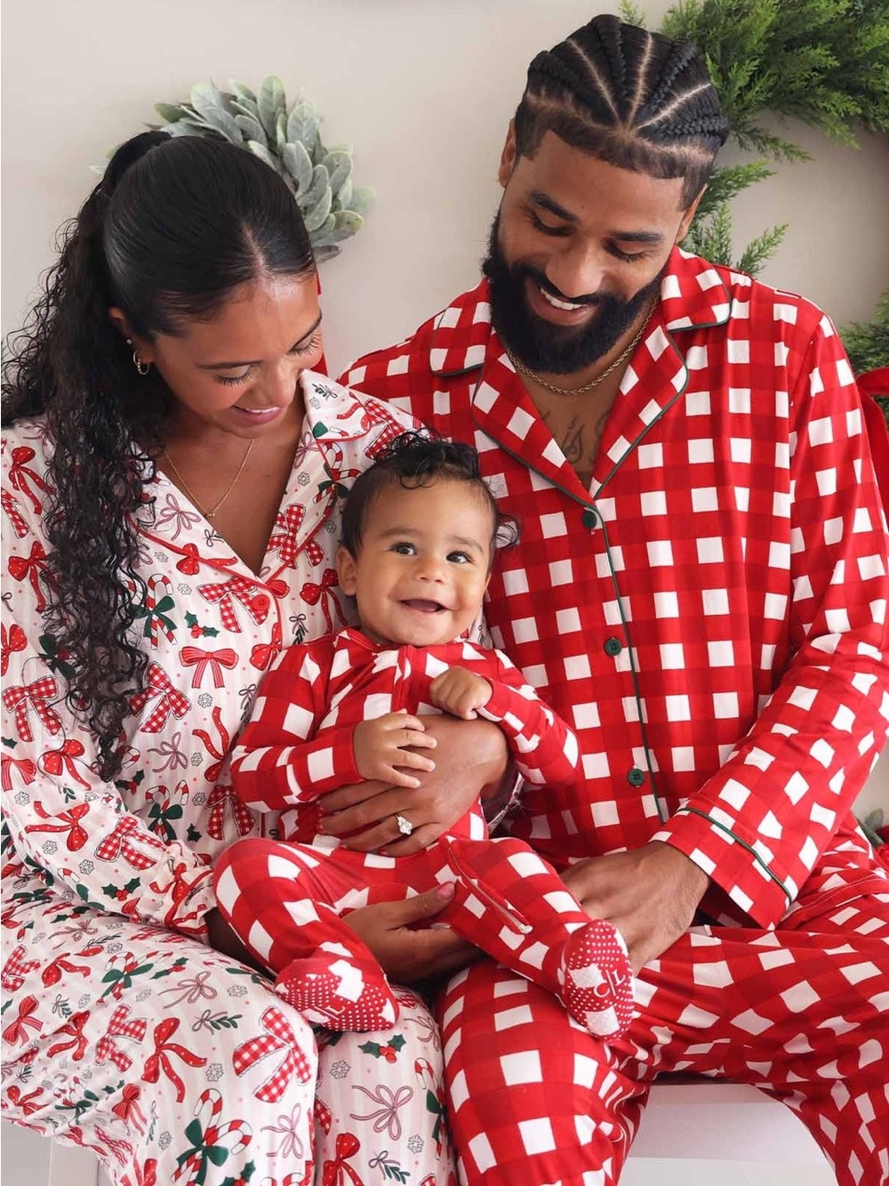 Caden Lane: Red Check Men’s Pajamas - Festive Men’s Lounge Set